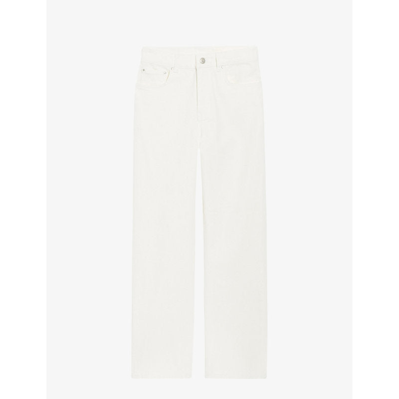 Womens Claudie Pierlot Toto high-rise straight-leg stretch-denim jeans