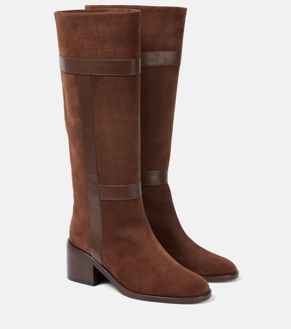 Clergerie Lyube 65 shearling-lined suede knee-high boots