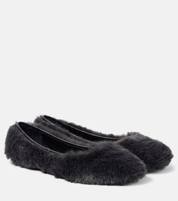 Clergerie Masha faux fur ballet flats