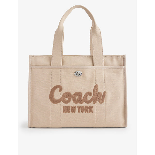 Coach Cargo 42 logo-embroidered canvas tote bag | LYBSTORE