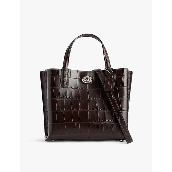 Coach Croc-embossed leather tote bag | LYBSTORE