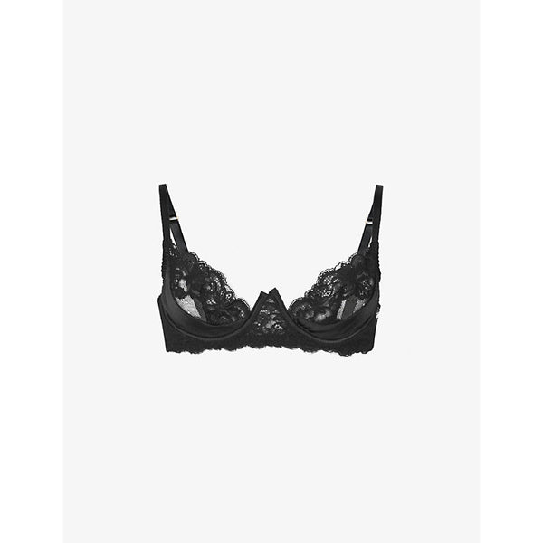 Womens Coco De Mer Seraphine silk-blend plunge bra