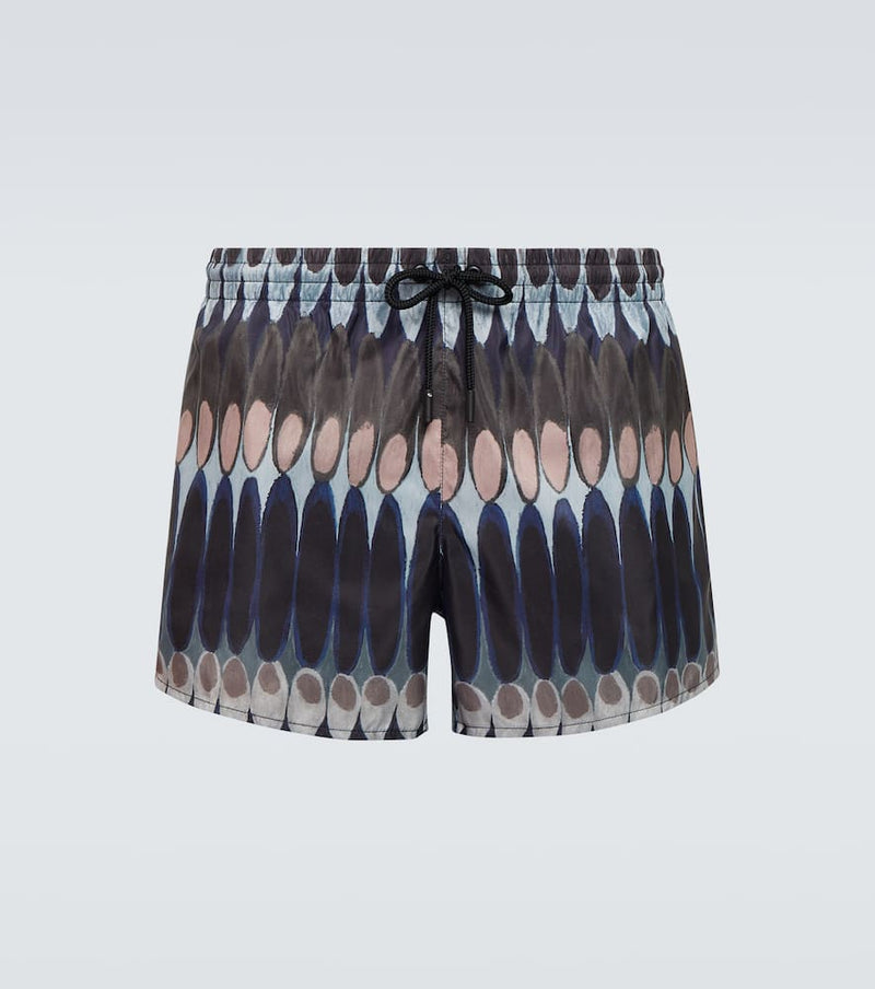 Commas Printed swim trunks