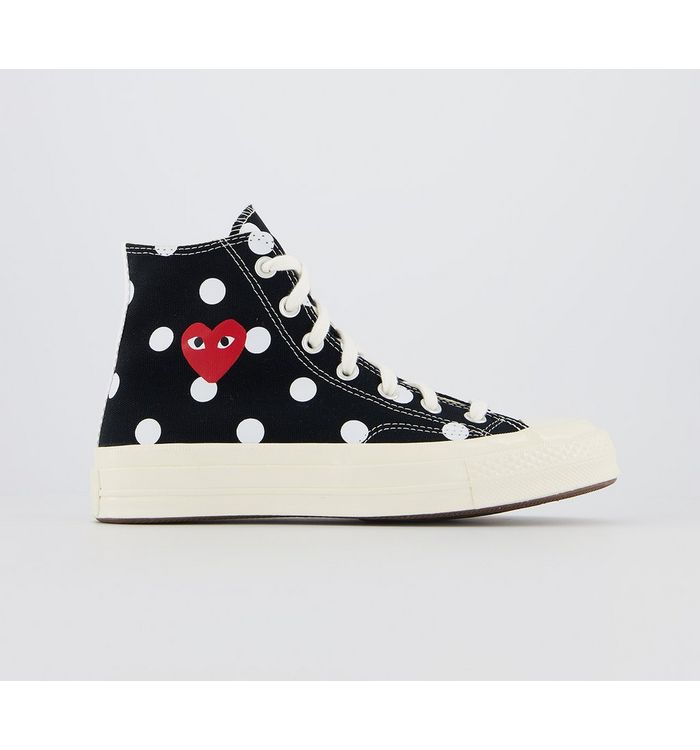 Comme Des Garcons Ct Hi 70 S X Play Cdg Polka In Black/White