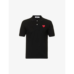 Comme Des Garcons Play Heart-appliqué regular-fit cotton piqué polo shirt