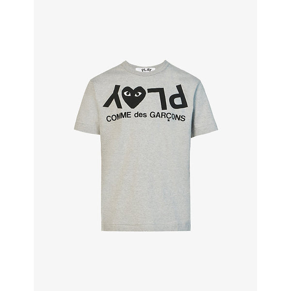 Comme Des Garcons Play Heart-embroidered cotton-jersey T-shirt