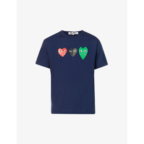 Mens Comme Des Garcons Play Heart-print cotton-jersey T-shirt