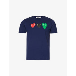 Comme Des Garcons Play Heart-print crewneck cotton-jersey T-shirt