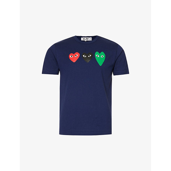 Mens Comme Des Garcons Play Heart-print crewneck cotton-jersey T-shirt