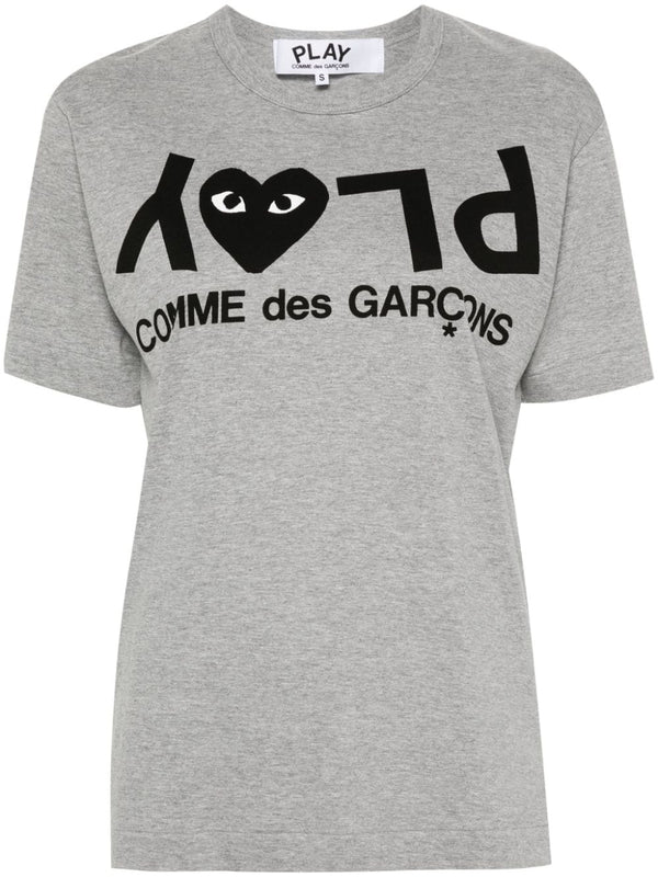 Comme Des Garcons Play Logo Cotton T Shirt