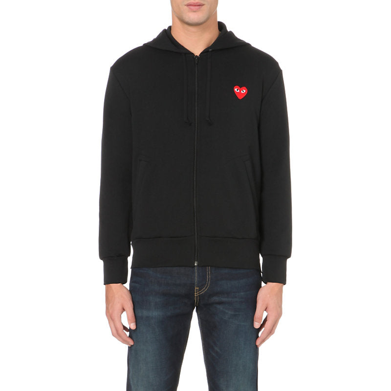 Mens Comme Des Garcons Play Play heart logo jersey hoody