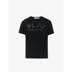 Mens Comme Des Garcons Play Reverse logo-print cotton-jersey T-shirt