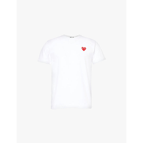 Comme Des Garcons Play Small Red Heart brand-appliqué cotton-jersey T-shirt