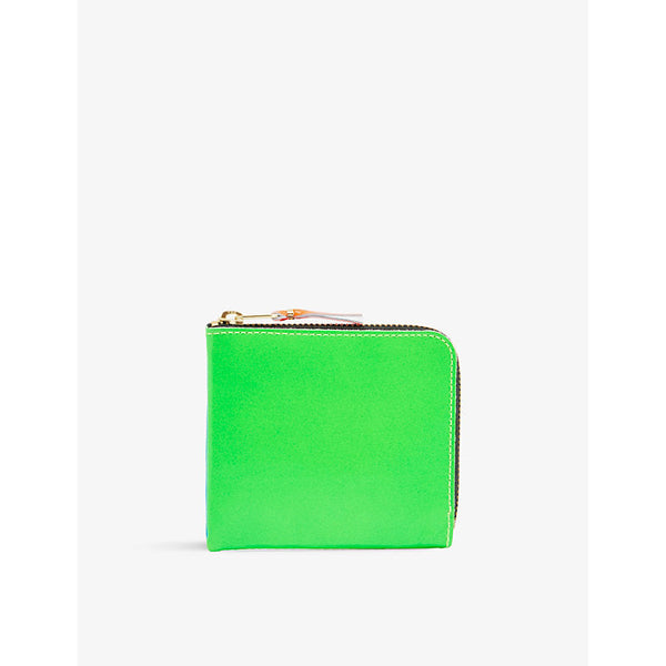 Comme Des Garcons Super Fluo half-zip leather wallet