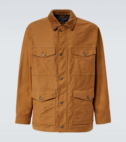 Comme des Garçons Homme Corduroy-trimmed cotton jacket