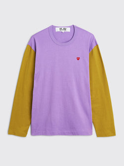 Comme des Garcons Play Mini Heart LS T-shirt Purple / Olive