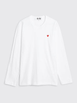 Comme des Garcons Play Mini Heart LS T-shirt White