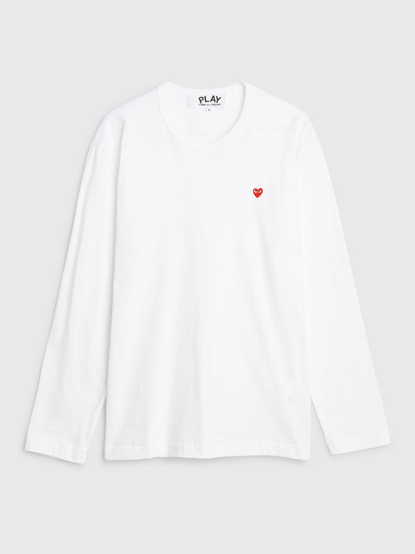 Comme des Garcons Play Mini Heart LS T-shirt White