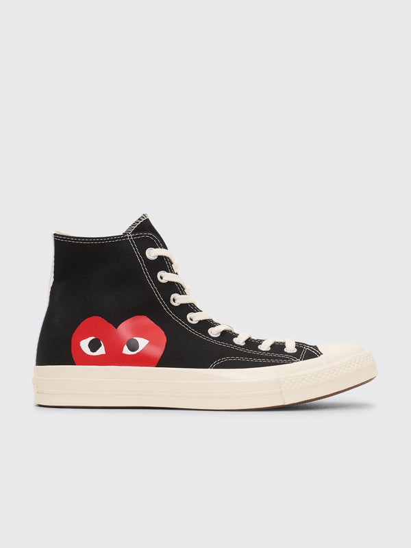 Comme des Garcons Play x Converse Chuck 70 Hi Black Sneakers