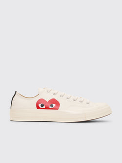 Comme des Garcons Play x Converse Chuck 70 Low White Sneakers