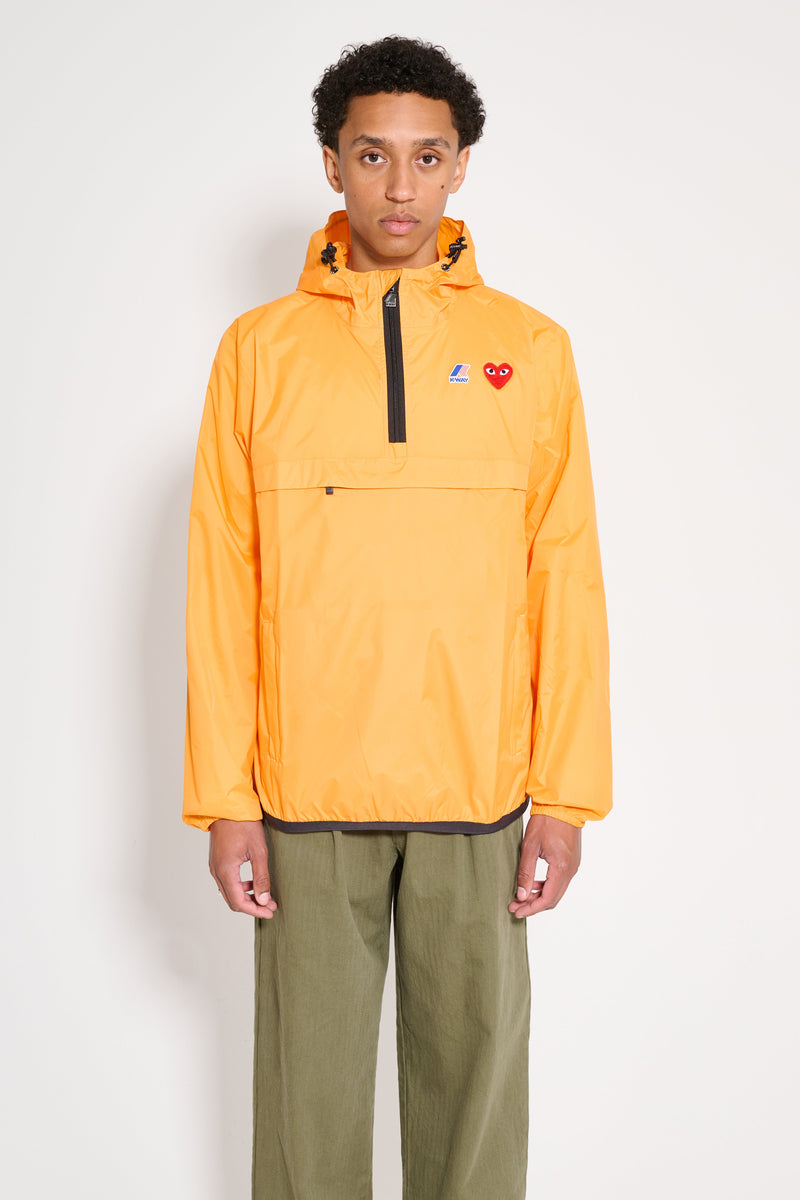 Comme des Garcons Play x K-Way Half Zip Jacket Orange