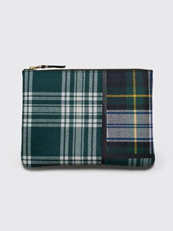 Comme des Garcons Wallet SA5100 Tartan Patchwork Green