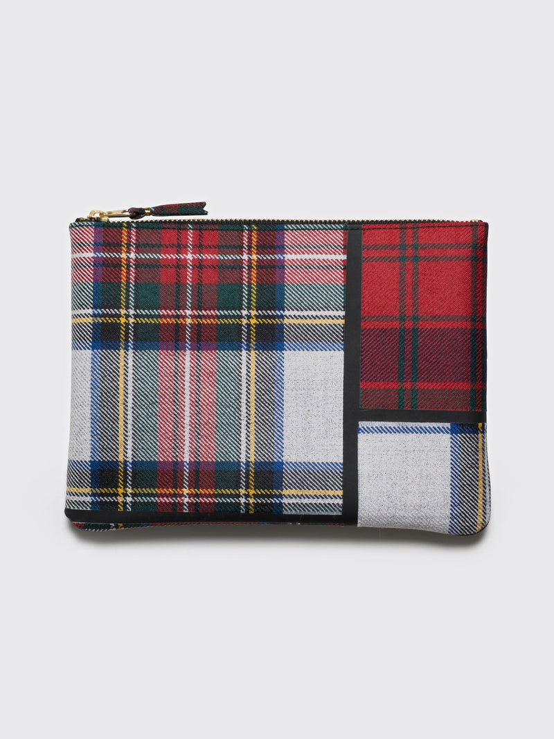 Comme des Garcons Wallet SA5100 Tartan Patchwork Red