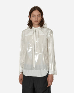 Comme Des Garçons Black Clear Hooded Jacket White