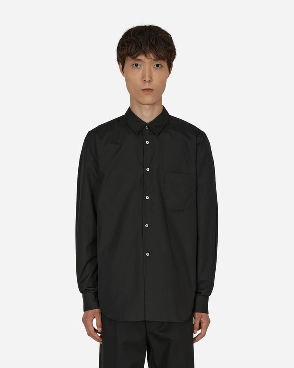 Comme Des Garçons Black Cotton Tarpaulin Cross Shirt Black