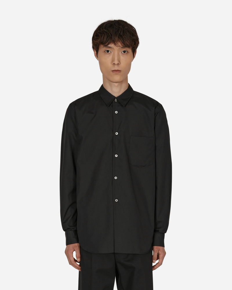 Comme Des Garçons Black Cotton Tarpaulin Cross Shirt Black