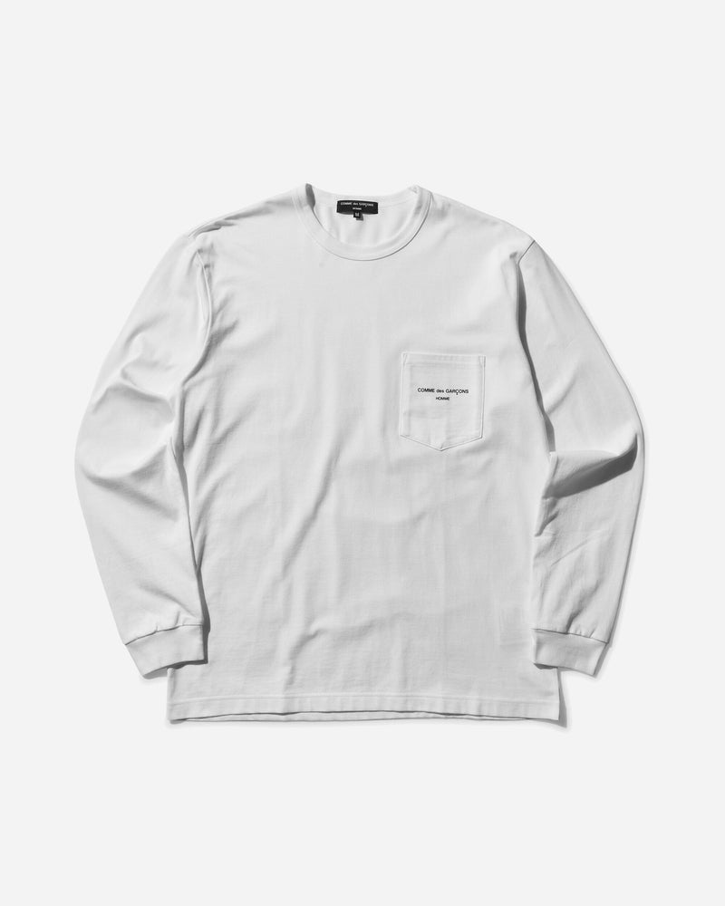 Comme Des Garçons Homme Men s Logo Longsleeve T-Shirt White