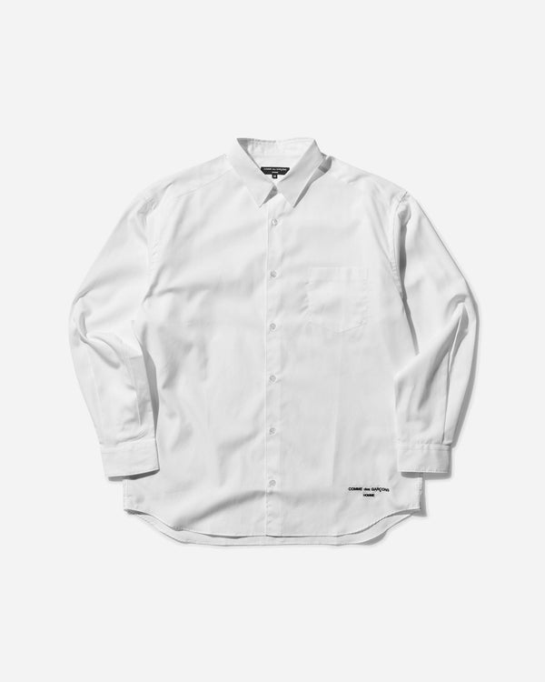 Comme Des Garçons Homme Men s Cotton Broad Shirt White