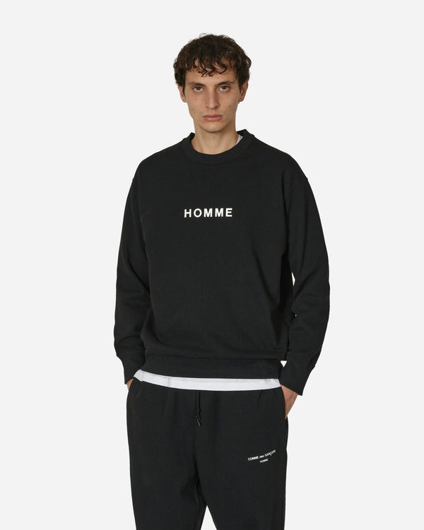 Comme Des Garçons Homme Logo Crewneck Sweatshirt Black