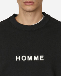 Comme Des Garçons Homme Logo Crewneck Sweatshirt Black