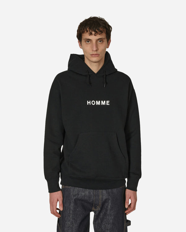 Comme Des Garçons Homme Logo Hooded Sweatshirt Black