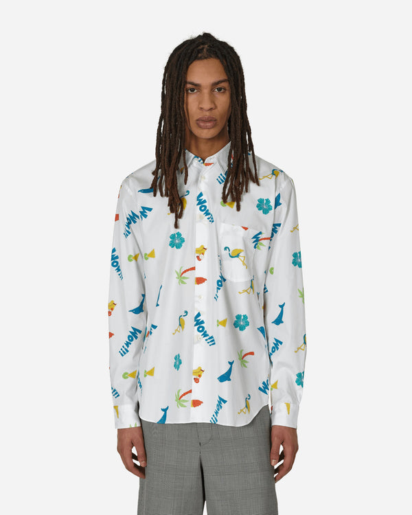 Comme Des Garçons Homme Plus Printed Longsleeve Shirt White