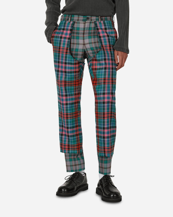 Comme Des Garçons Homme Plus Tartan Wool Trousers Multicolor