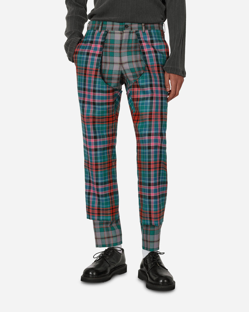 Comme Des Garçons Homme Plus Tartan Wool Trousers Multicolor