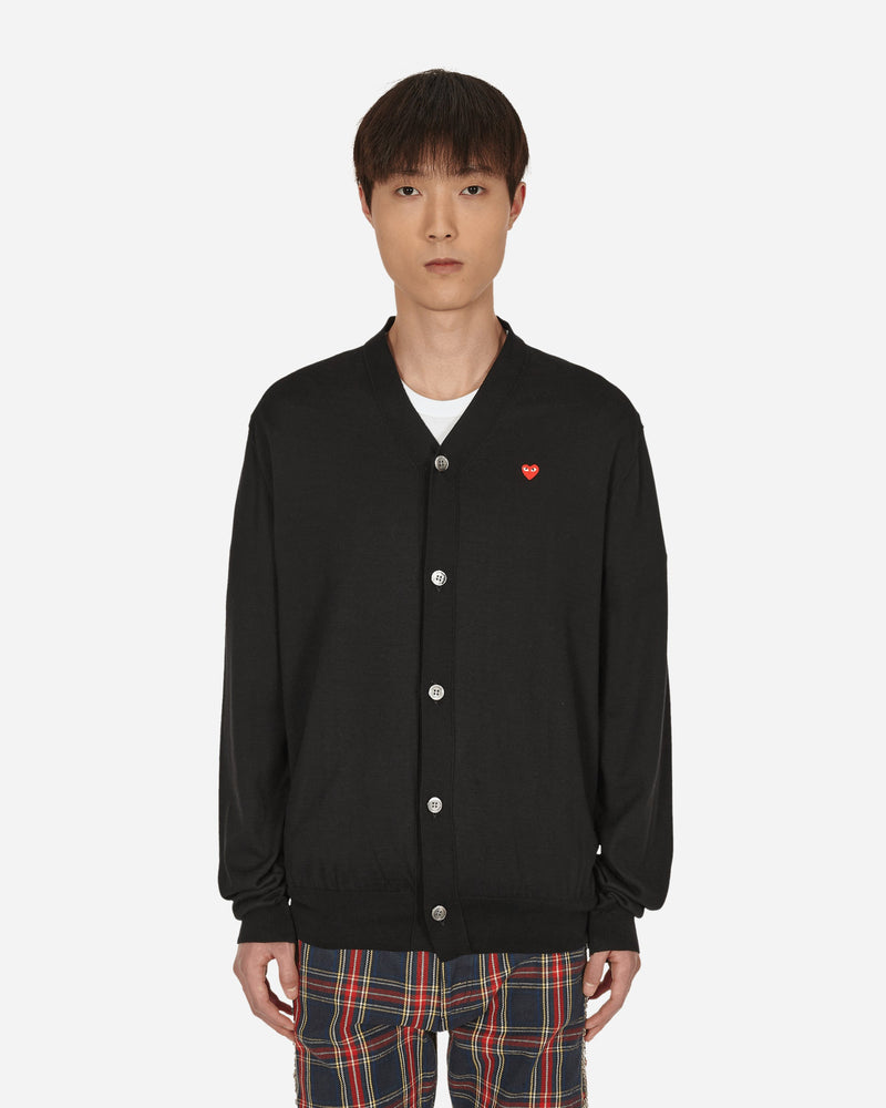 Comme Des Garçons Play Heart Patch Cardigan Black