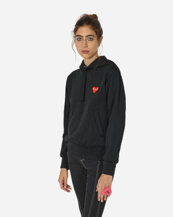 Comme Des Garçons Play Small Heart Hooded Sweatshirt Black