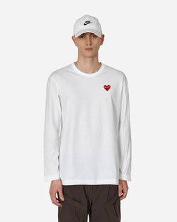 Comme Des Garçons Play Heart Longsleeve T-Shirt White