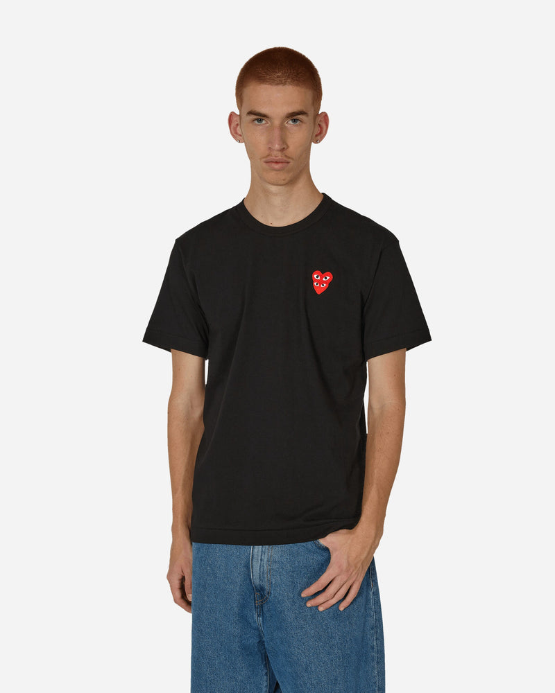 Comme Des Garçons Play Double Heart T-Shirt Black