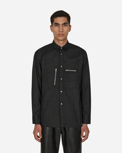 Comme Des Garçons Shirt Poplin Zip Shirt Black