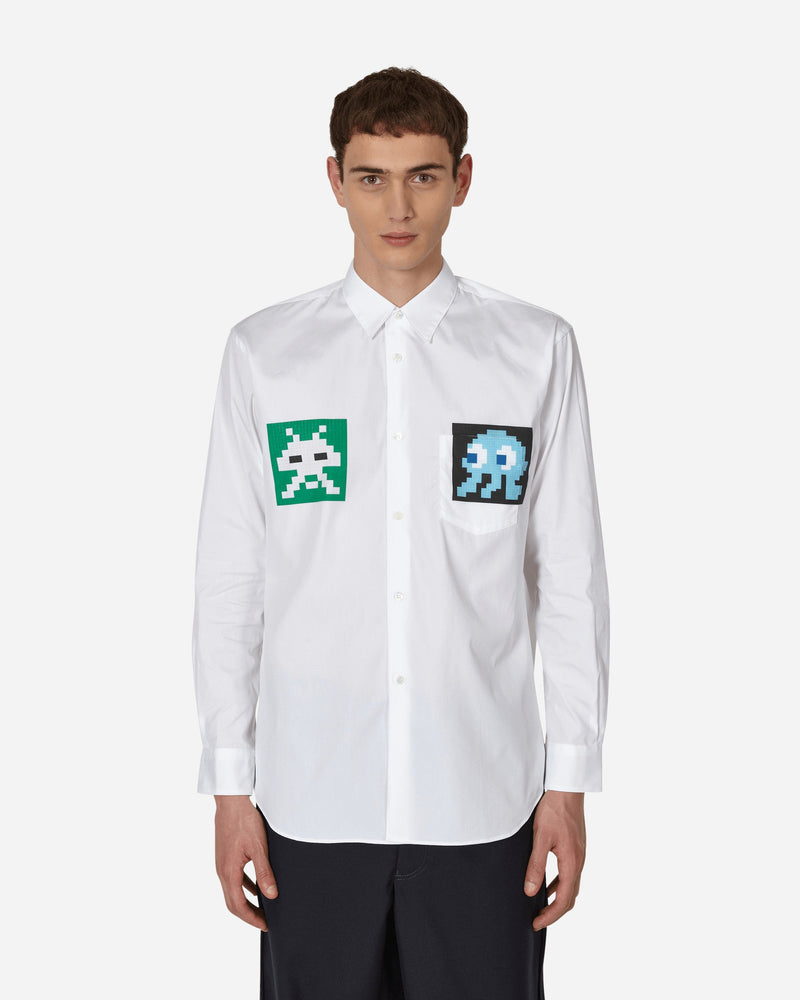 Comme Des Garçons Shirt Invader Poplin Shirt White