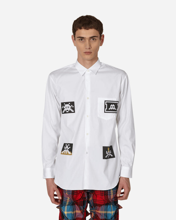 Comme Des Garçons Shirt Invader Poplin Shirt White