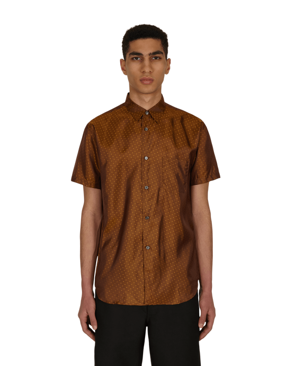 Comme Des Garçons Shirt Dot Shortsleeve Shirt Brown