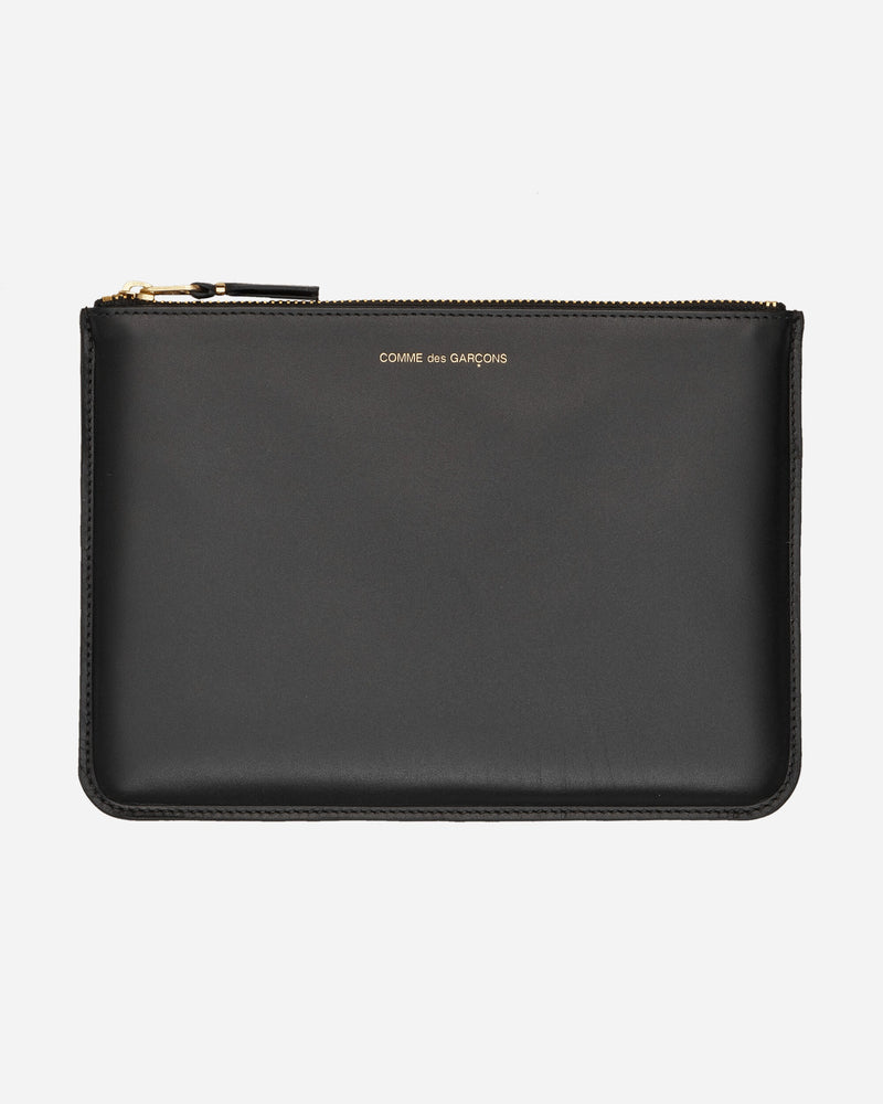 Comme Des Garçons Wallet Classic Print Leather Pouch Black