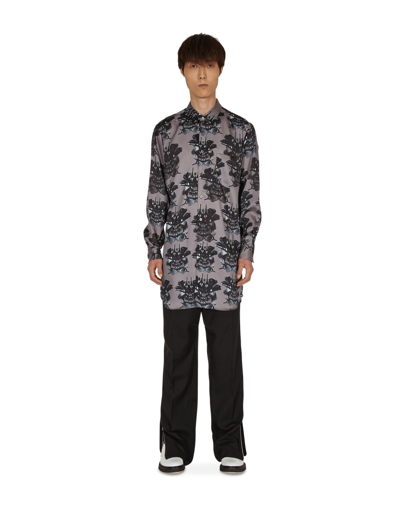 Comme Des Garçons Homme Plus Graphic Long Sleeve Shirt Grey