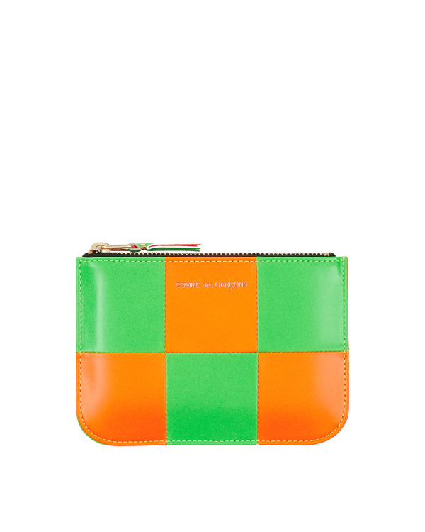 Comme Des Garçons Wallet Fluo Square Zip Pouch Multicolor