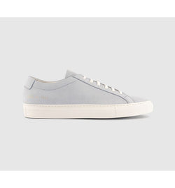 Common Projects Mens Achilles Low Nubuck Trainers Grey White